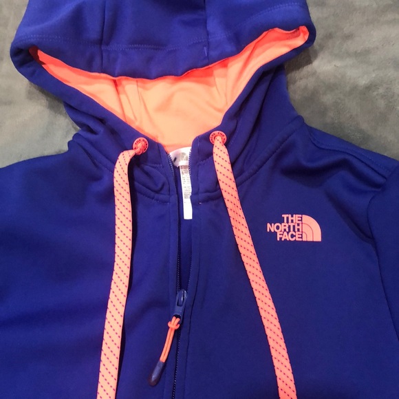 TheNorthFace midnight blue/neon orange zipuphoodie - Picture 2 of 7